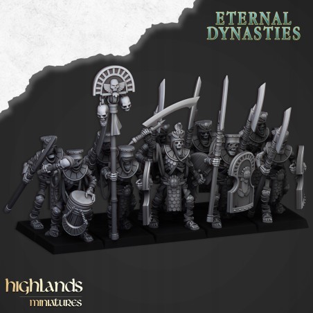 Ancient Guard with Halberds x10 - Druk 3d - Highlands Miniatures