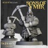 Dwarfs Miners Unit x7 + command - Bigusson - Druk 3d- Highlands Miniatures