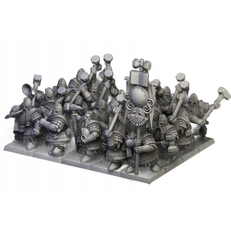 Dwarf Kingsguard Unit x7 + cmd - Bigusson - Druk 3d - Highlands Miniatures