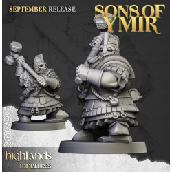 Dwarf Kingsguard Unit x7 + cmd - Bigusson - Druk 3d - Highlands Miniatures