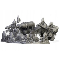 Dwarf Flamethrower + crew - Druk 3d - Highlands Miniatures