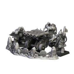 Dwarf Artillery organ gun + crew - Druk 3d - Highlands Miniatures