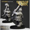 Dwarf Artillery 1 + crew - Druk 3d - Highlands Miniatures