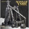 Dwarf Old Siege Engine Capatult + crew - Druk 3d - Highlands Miniatures