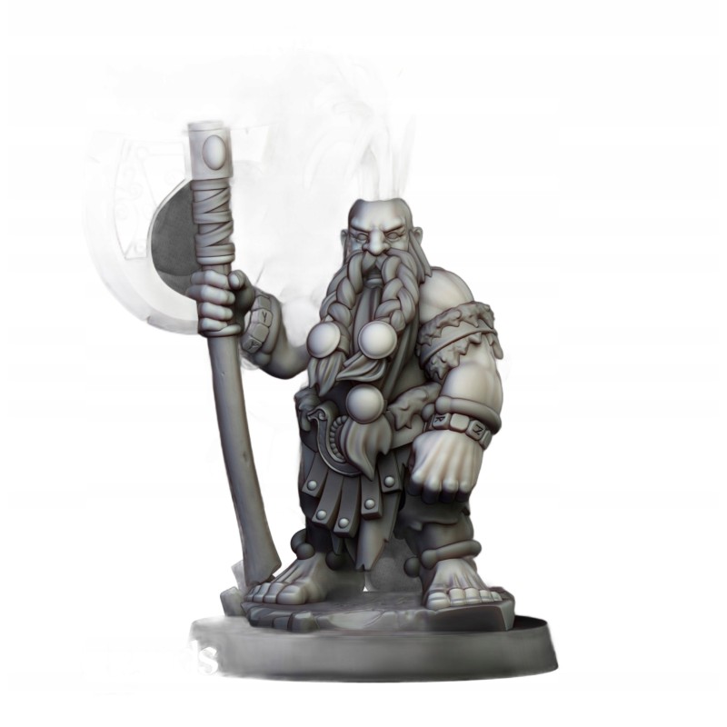 Dwarf Giantseeker - Bigusson - Druk 3d - Highlands Miniatures