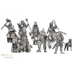 Inquisitorial Band x 9 - Bigusson - Druk 3d - Highlands Miniatures