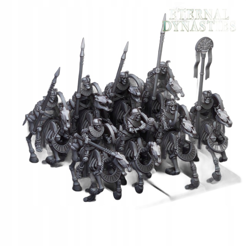 Ancient Skeletal Cavalry with Spears x7 + command - Highlands Miniatures