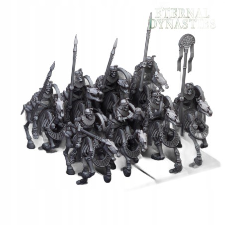 Ancient Skeletal Cavalry with Spears x7 + command - Highlands Miniatures