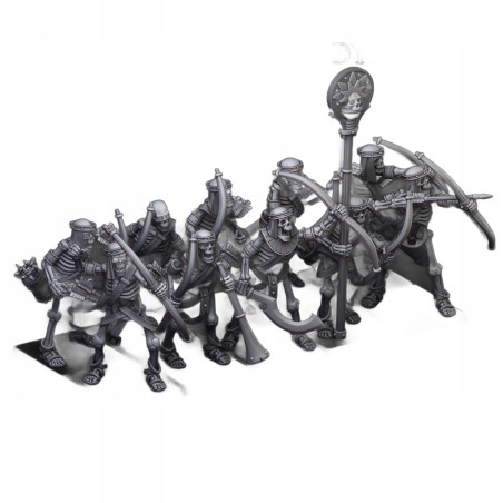 Ancient Skeletons with Bows x7 + command - Highlands Miniatures