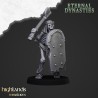 Ancient Skeletons with hand weapons x7 + command - Highlands Miniatures