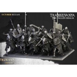Mounted Skeletons x7 + command - Bigusson - Druk 3d - Highlands Miniatures