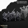 Skeletal Guard with hand weapons x 5 regular - 3d - Highlands Miniatures