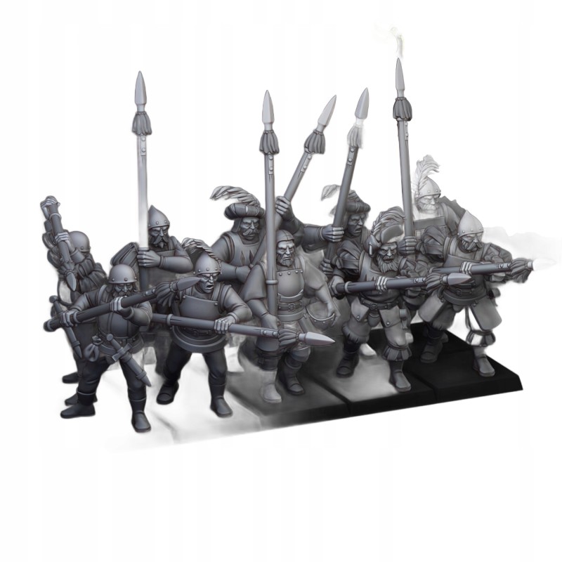 Sunland Troops with Spears x7 + command - Bigusson - Highlands Miniatures