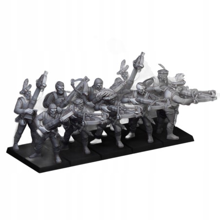 Sunland Crossbowmen x7 + command - Bigusson - Highlands Miniatures