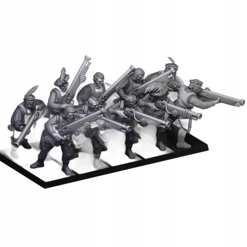 Sunland Arquebusiers x10 - Bigusson - Highlands Miniatures