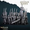 Swords of Messara x7 + command group - Bigusson - Highlands Miniatures