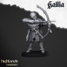 Gallia Archers x 7 + cmd - druk 3d - Bigusson - Highlands Miniatures