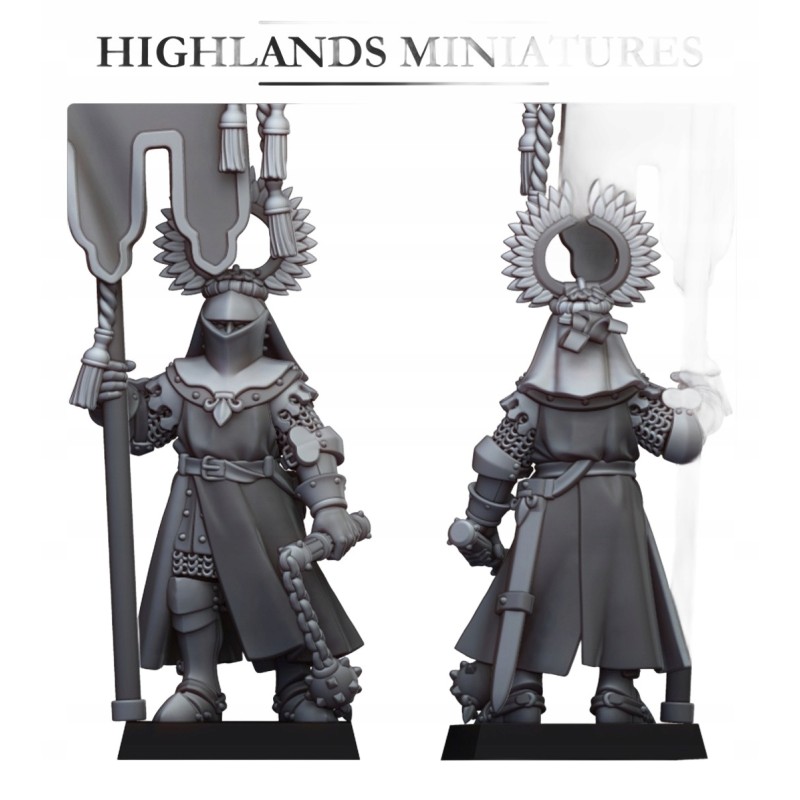 Gallia Battle Standard Bearer on foot - Bigusson - Highlands Miniatures