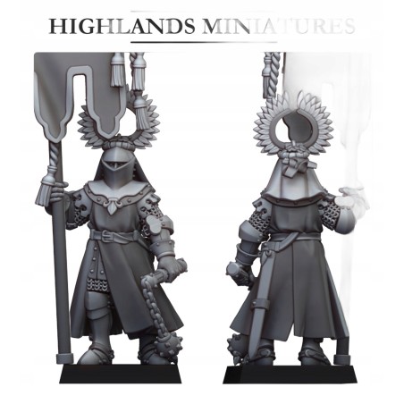 Gallia Battle Standard Bearer on foot - Bigusson - Highlands Miniatures