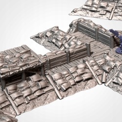 WWII Modular Trenches 3 -Bigusson- Teren do gier bitewnych - Txarli Factory