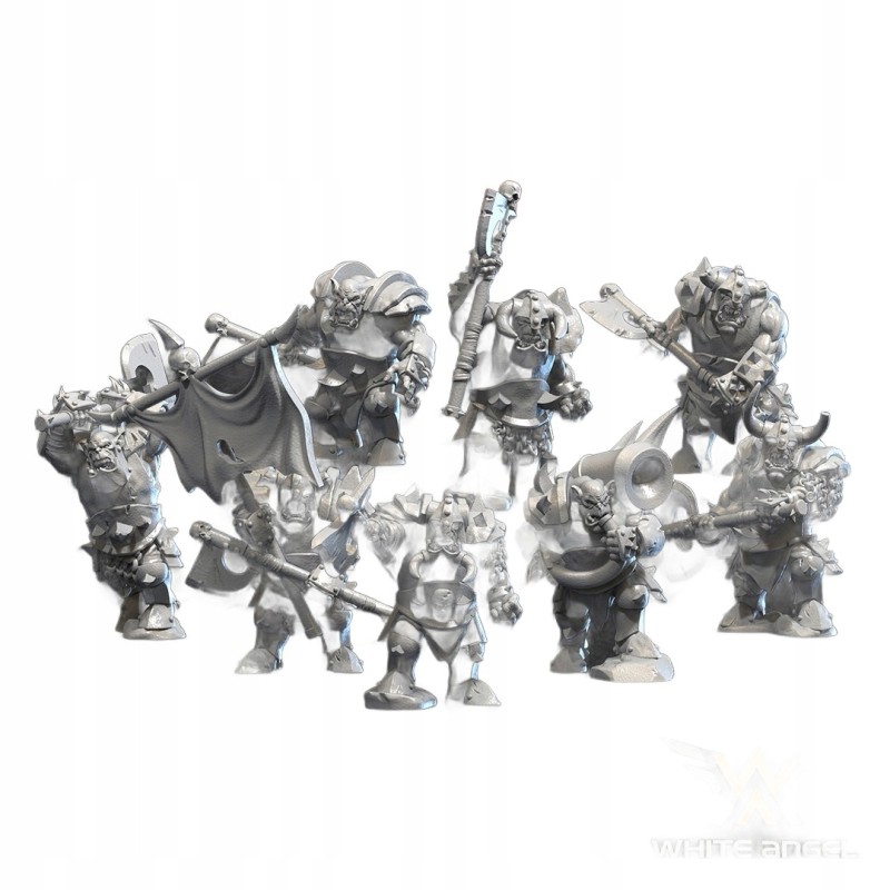 Infernal Heavy Orc x 7 + cmd - Bigusson - Druk 3D - White Angels