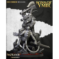 Dwarf Demonseeker Male Scenic Base - Bigusson - Highlands Miniatures