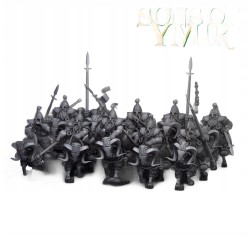 Mounted Dwarfs x7 + 3 cmd - Bigusson - Druk 3d - Highlands Miniatures