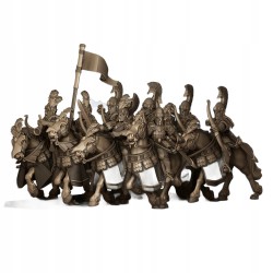 Aegean Sea Hippeis with Bows x7 + cmd - Bigusson - Highlands Miniatures
