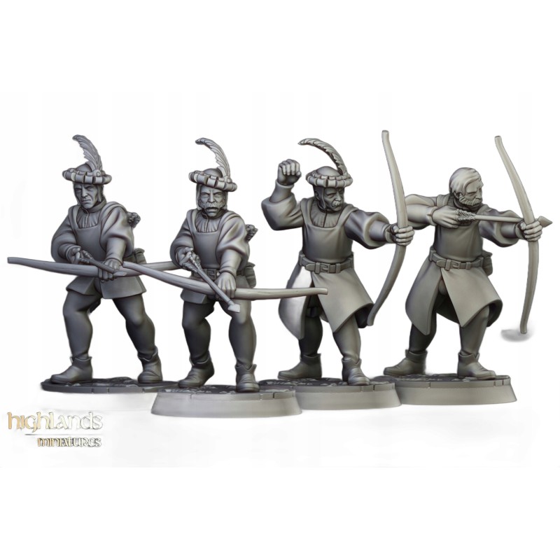 Sunland Bowmen Militia x 5 - Druk 3d - Bigusson - Highlands Miniatures