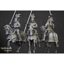 Sunland Knights on Horse x 2 + 3 cmd - druk 3d - Highlands Miniatures