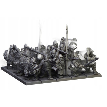 Dwarf Pikemen Unit x10 regular - Bigusson - Druk 3d - Highlands Miniatures