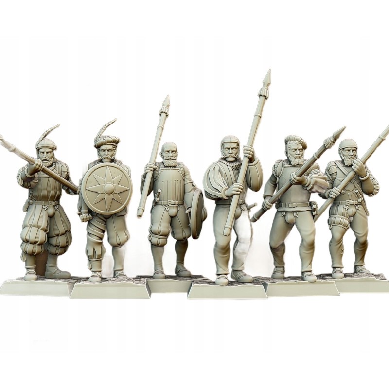 Sunland Imperial Troops z włóczniami x7 + cmd - Highlands Miniatures