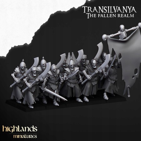 Skeletal Guard with Great Weapons x 10 regular- Highlands Miniatures