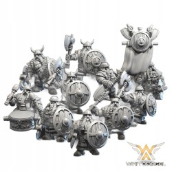 DWARF WARRIOR x 7 + cmd - Bigusson - Druk 3D - White Angels