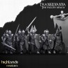Skeletal Guard with hand weapons and shields x7 + CMD-Highlands Miniatures