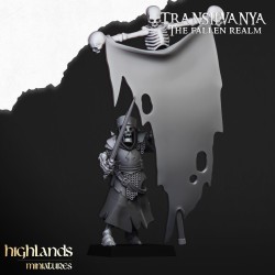 Skeletal Guard with hand weapons and shields x7 + CMD-Highlands Miniatures