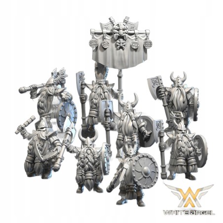 MASTER BEARD WARRIOR x 7 + cmd - Bigusson Miniatures - Druk 3D