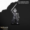 Skeletal Guard with hand weapons and shields x7 + CMD-Highlands Miniatures