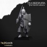 Skeletal Guard with hand weapons and shields x7 + CMD-Highlands Miniatures
