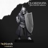 Skeletal Guard with hand weapons and shields x7 + CMD-Highlands Miniatures