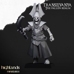 Skeletal Guard with hand weapons and shields x7 + CMD-Highlands Miniatures