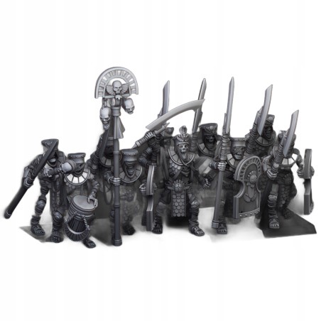 Ancient Guard with Halberds x 7 + cmd - Druk 3d - Highlands Miniatures