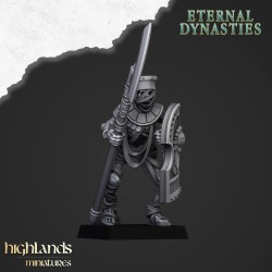 Ancient Guard with Halberds x 7 + cmd - Druk 3d - Highlands Miniatures