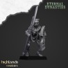 Ancient Guard with Halberds x 7 + cmd - Druk 3d - Highlands Miniatures