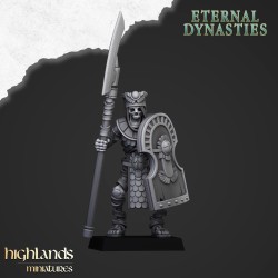 Ancient Guard with Halberds x 7 + cmd - Druk 3d - Highlands Miniatures
