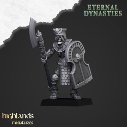 Ancient Guard with Halberds x 7 + cmd - Druk 3d - Highlands Miniatures