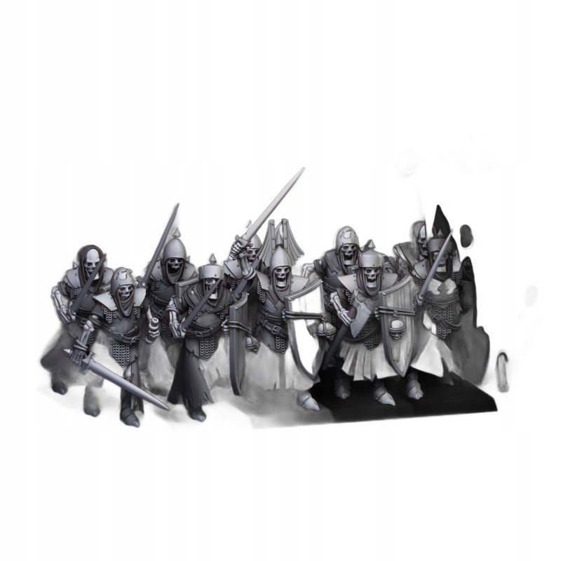 Skeletal Guard with Hand Weapons x 10 regular- Highlands Miniatures
