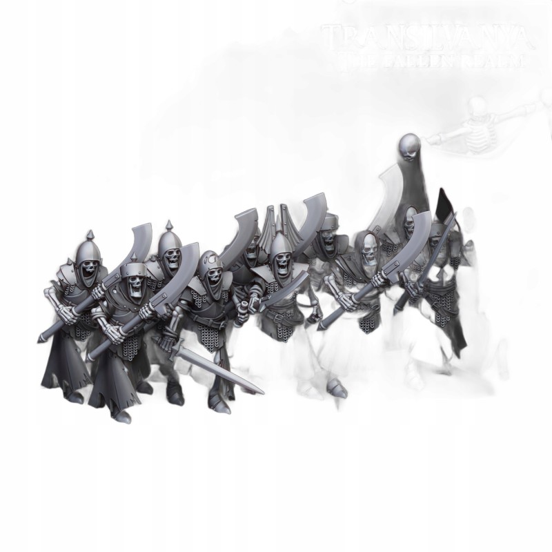 Skeletal Guard with Great Weapons x 10 regular- Highlands Miniatures