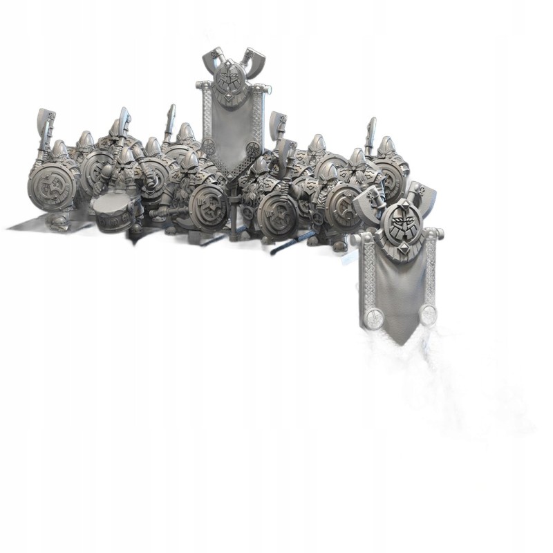 IRON WARRIOR - DWARF EMPIRE x 10 - Bigusson - Druk 3D