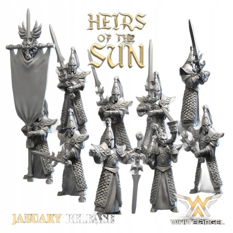 High Warrior of the Sun x7 + cmd - Bigusson - Druk 3D - White Angels